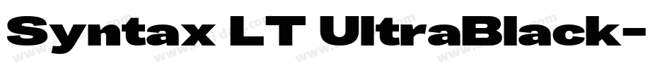 Syntax LT UltraBlack字体转换